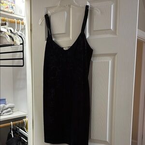 Glam Midnight Black Velvet Dress